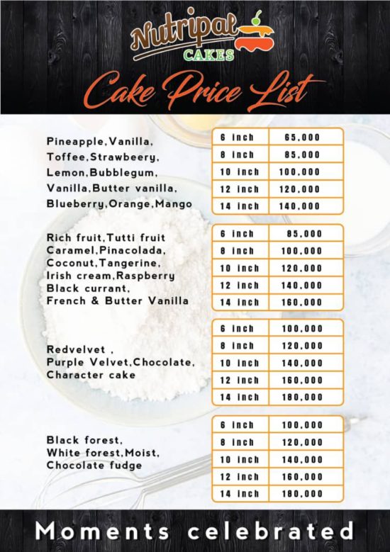 nutripal cake list